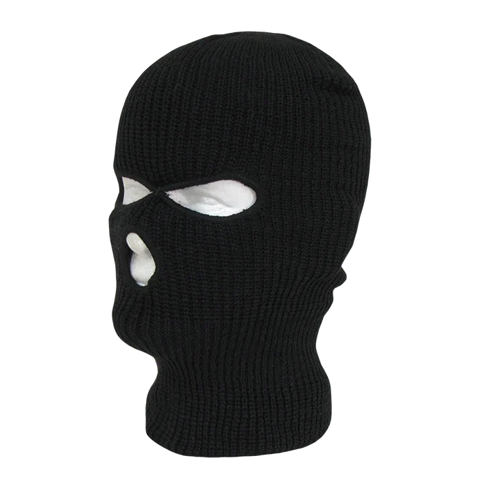 Motorcycle Windproof Full Face Knit Hats Custom SkiMask Men Warm Wool Balaclava embroidery Winter hats Knitted 3 Holes Ski Mask