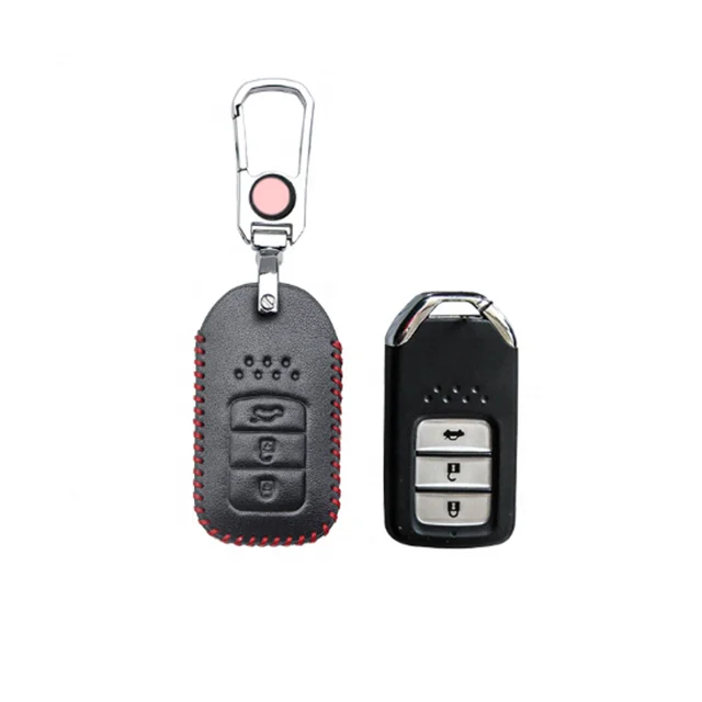 Leather Car Key Case Cover Car Styling For Honda Spirior Fit Civic Accord City CB400 CRV Jazz HRV Key Bag Holder
