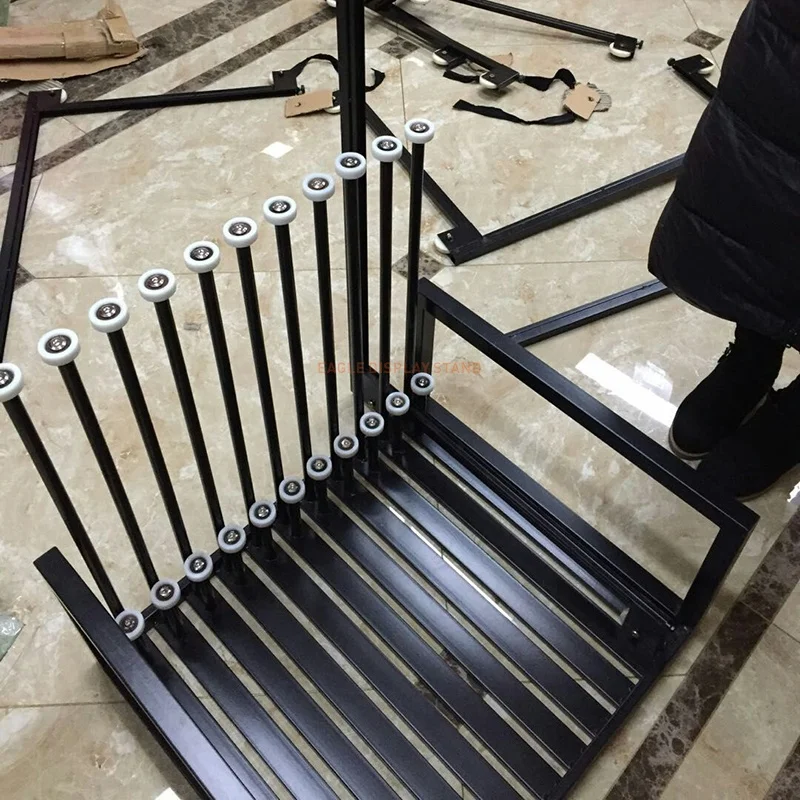 High quality metal material slide style ceramic tile quartz stone display rack stand