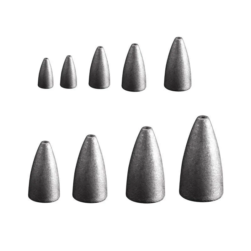 1.8g-30g 50pcs/pack  Professional High Quality Diving Carp Fishing Split Shot Lead Sinker Fishing Weights