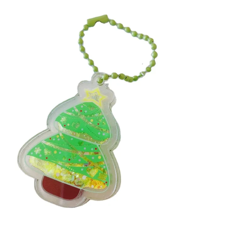 Hot Sale Creative Acrylic Keychain for Christmas Gift for Student Children Girl Bag Decorative Pendant Christmas tree decoration