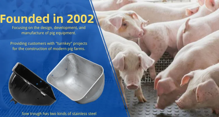 Pig farm equipment farrowing pen feeder with Cast iron sow feed trough