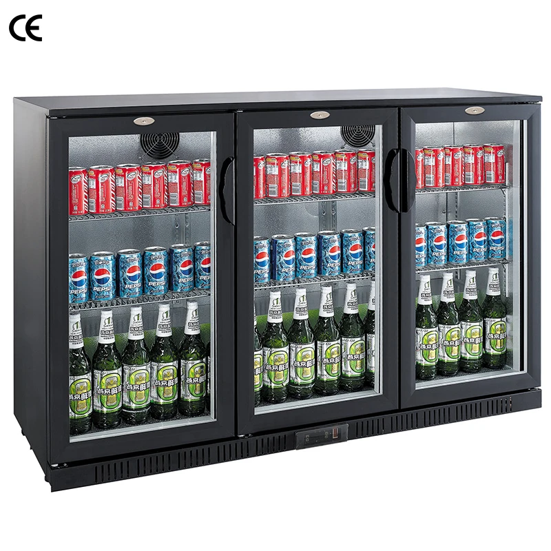Back Bar coolers commercial triple door bar fridge Glass door beer bar fridge mini refrigerator cooler