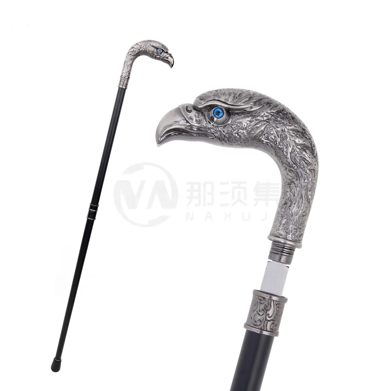 Long Head Eagle Walking Stick with Hidden Plate Self Defense Fashion Cane Plate Halloween Cosplay Crosier Vampire Stick 93cm
