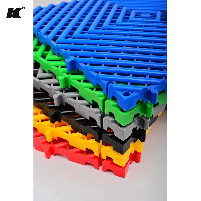 400*400*30MM Four Leaf Clover workshop floor tiles interlocking plastic Tiles for Garage Floor Covering