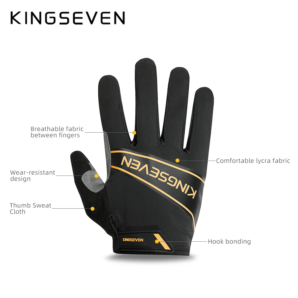 Велосипедные перчатки Kingseven с пальцами для мужчин и женщин противоударные дышащие горных велосипедов сенсорных