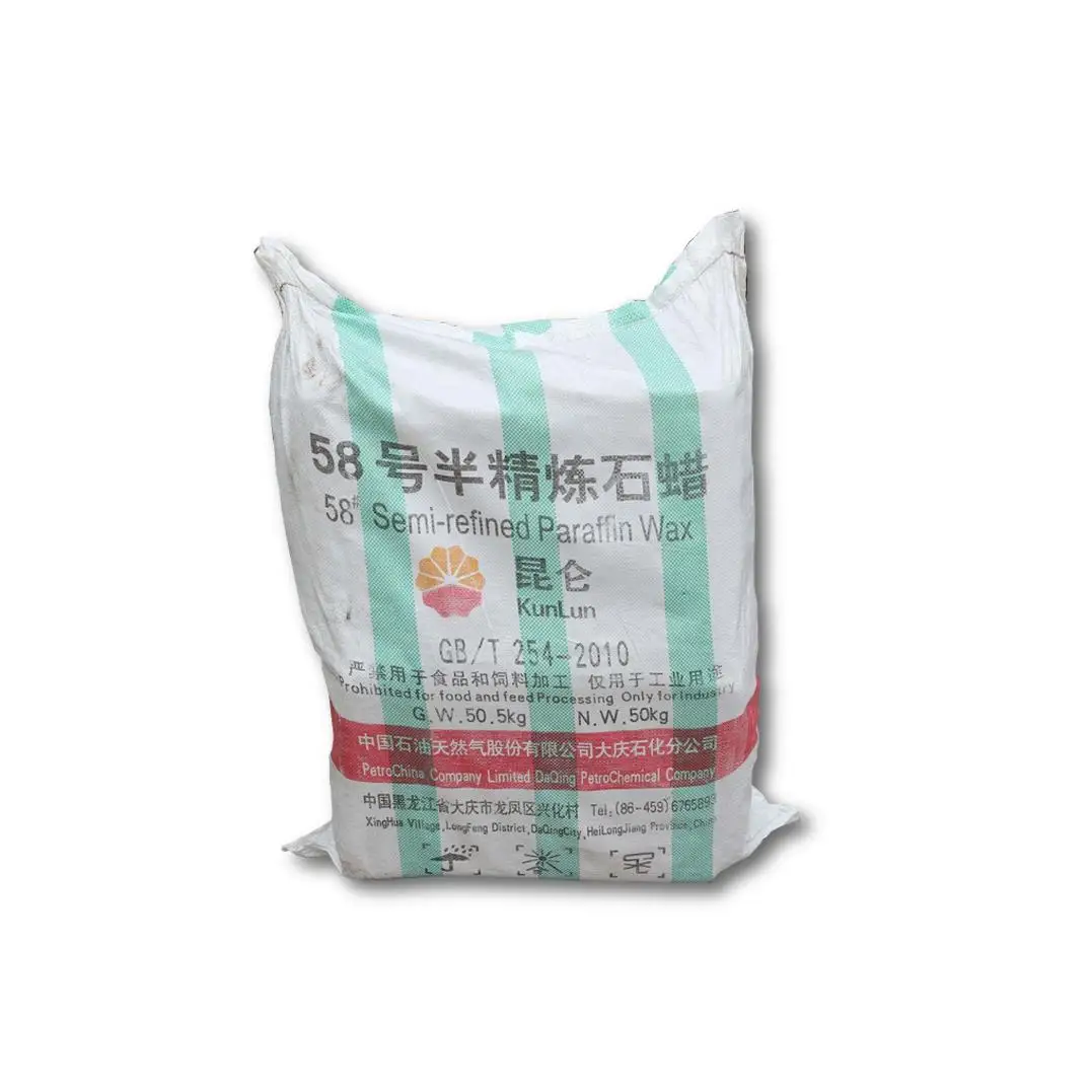 Kunlun Fully Refined Paraffin Wax 58-60 in 25 Kg Bags For Sale