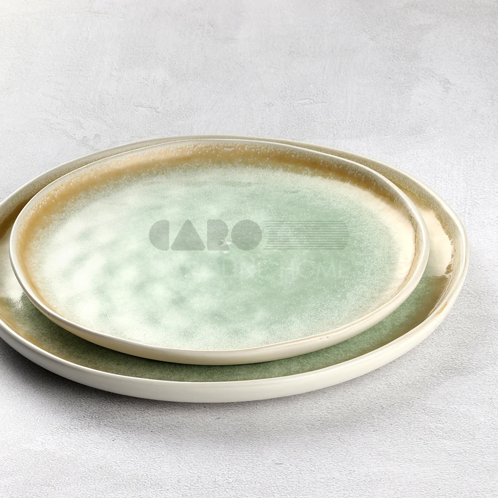 Caroline Design Ceramic Bowl & Plate Set for Dessert Salad Appetizer Small Lunch Microwave Oven Dishwasher Safe