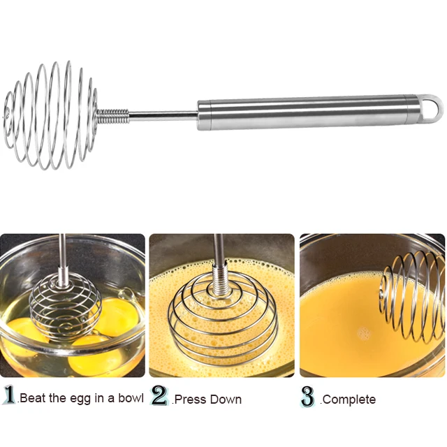 Hot Selling Kitchen Utensil Stainless Semi-automatic Milk Honey Whisk Hand Power Whipper Mixer Egg Beater For Dough Blender