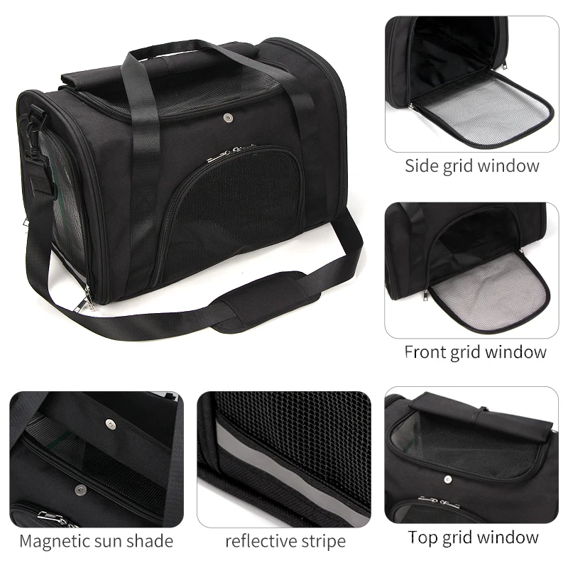 Single Shoulder pet handbag Foldable Portable Soft Pet Carrier Dog Breathable Net Cloth Collapsible Bag Puppy