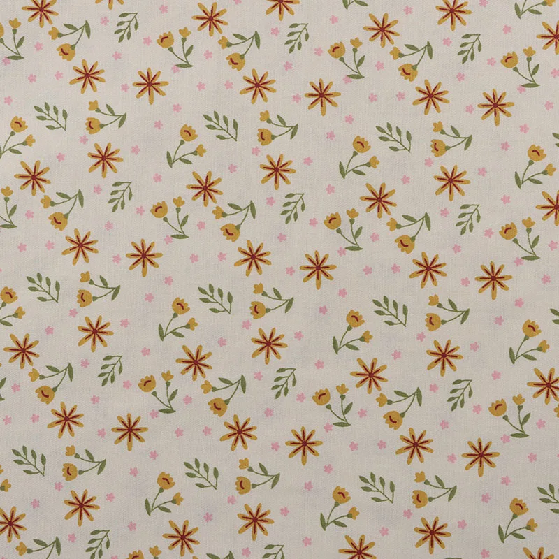 MOQ 1 meter popular ladies plain 100%cotton printed floral twill weave fabric for children Print dress Kids Cartoon Fabric