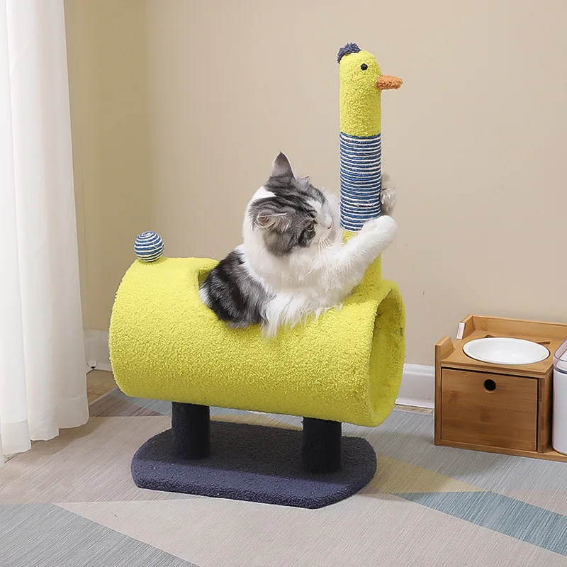 Best Selling Cat Scratching Post Tree Furniture Cat climbing frame sisal cat Scratcher  jumping platform integrated with nest