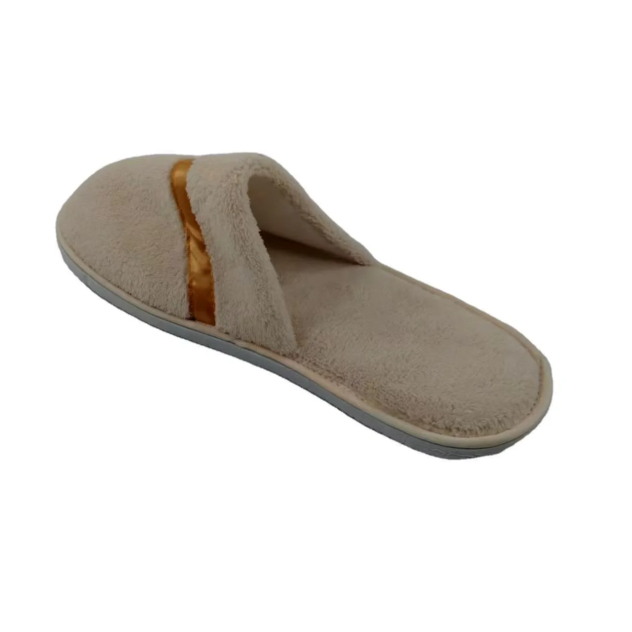 High Quality Soft Coral Fleece Closed Toe Slippers Customer Logo Disposable Hotel Soft Bedroom Warm Slippers Wholesale