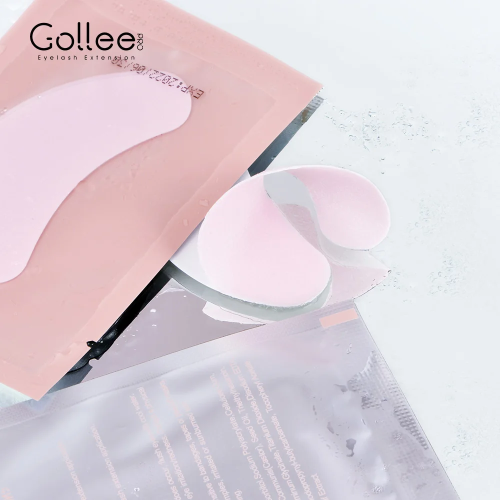 Розовые накладки для наращивания ресниц Gollee высокое качество лучший патч индивидуальная этикетка под коллаген
