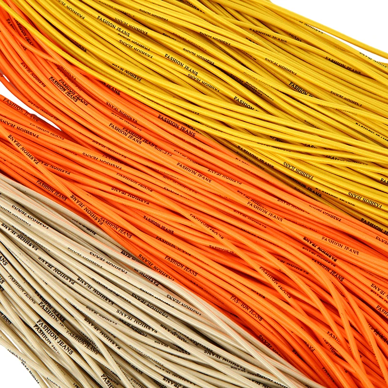 Printed round elastic rope elastic cord rope elastic bungee cord clothing bag shoes hats elastic cord stopper ela