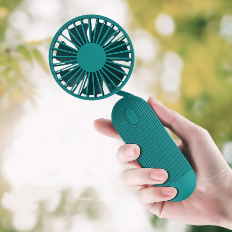 Portable Hands Free Lazy Neck Hanging Handheld Fan Desk Standing Emergency Power Bank Bendable USB Mini Fan Stroller Wrapping