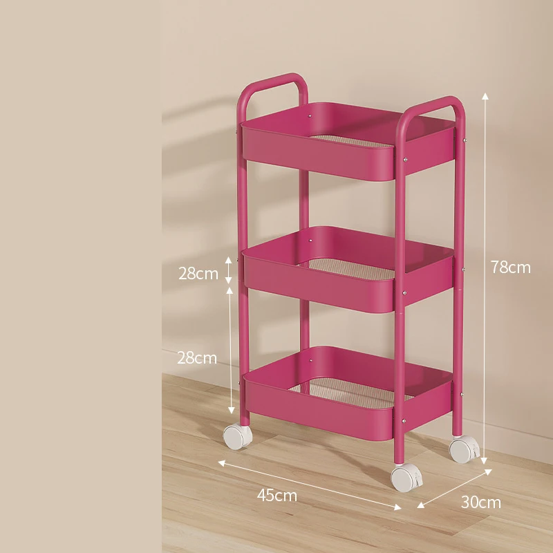 Multifunction 3 Tier Movable Utility Metal  Home Furniture Kitchen Storage Rack