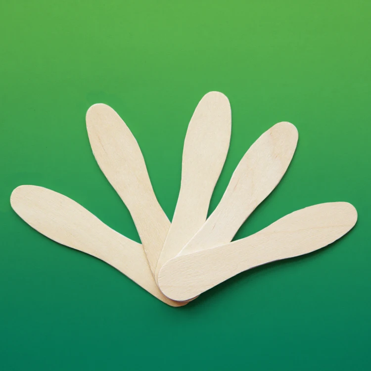 Premium Quality wooden ice cream spoon  for scooping ice cream individual paper  package 75/94mm  Ice cream stick