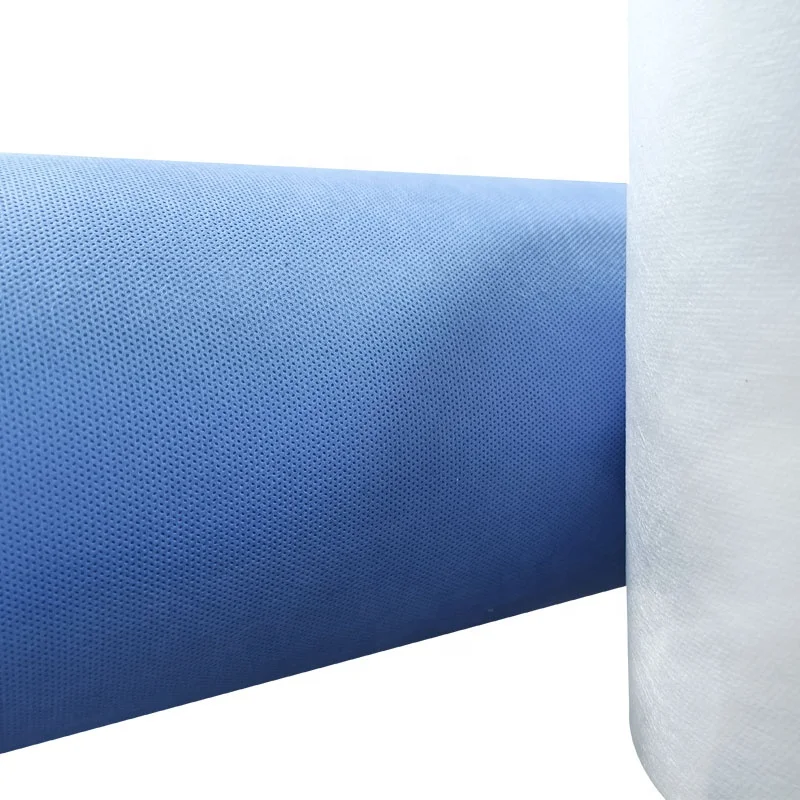 Medical Protective Clothes Non-woven Used 43gsm 2m Blue Anti-blood Sms/Smms 100% Pp Spunbond Nonwoven Fabric Roll