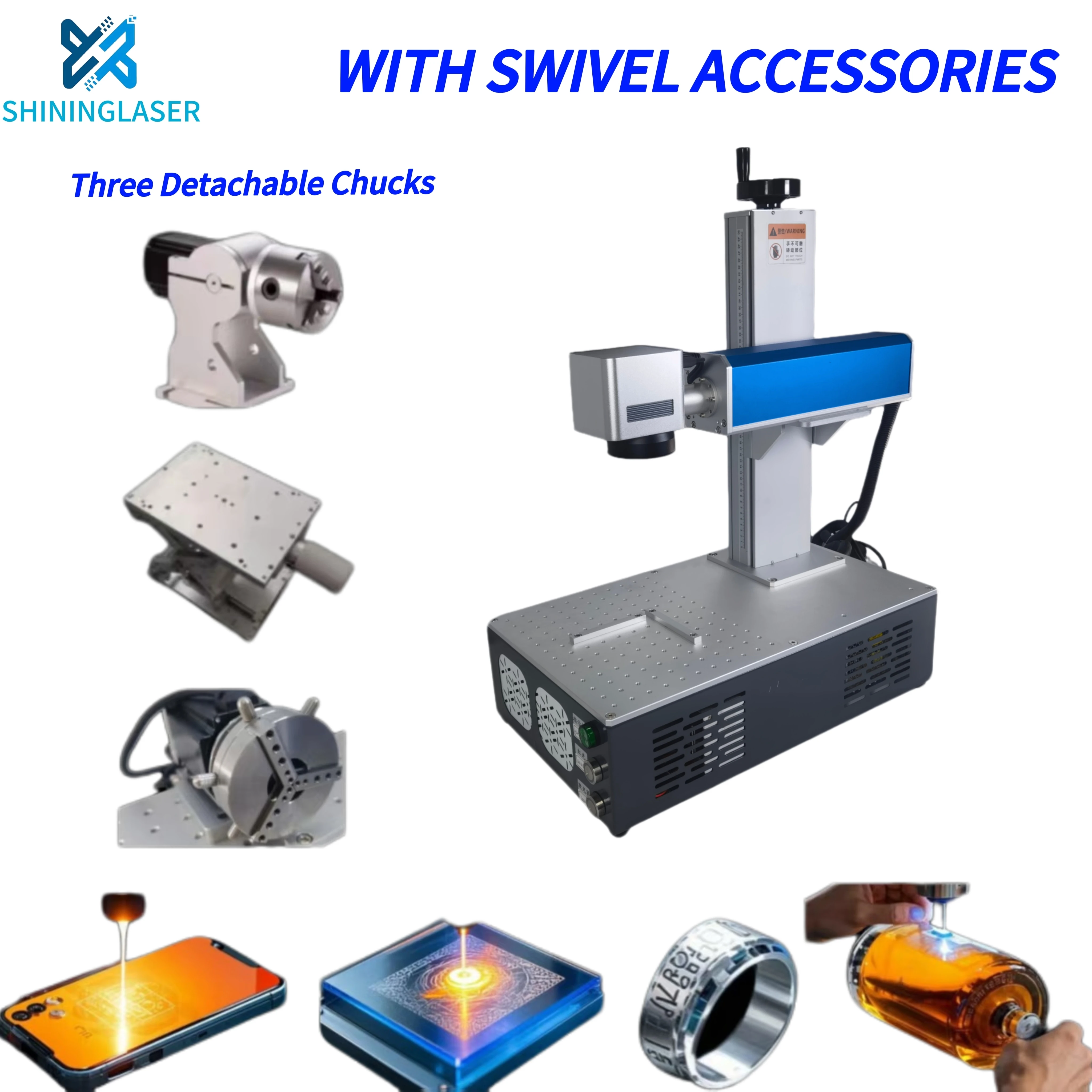 Fast Speed 3w Laser Marking Machine With JPT air Cooling 2D/25D/3D Laser Equipment for Glass Arylic