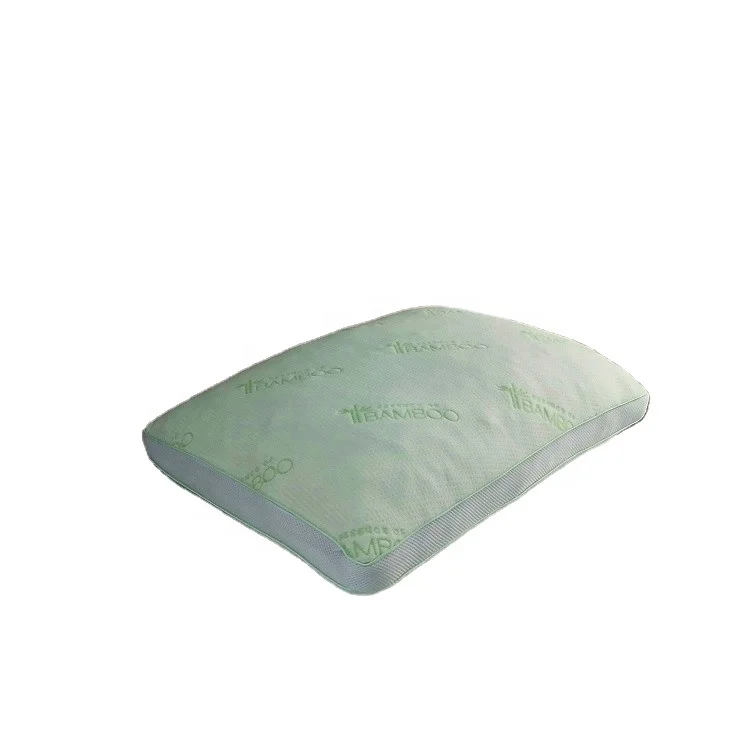 Bamboo fiber fabric pillow case filled in cooling jel cubic memory foam pillow
