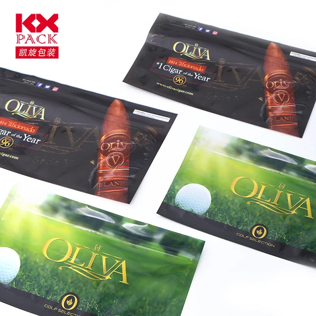 Factory Direct Packaging Printing 3 Side Sealing Bag Food Packaging Mylar Bags Tobacco Pouch Cigar Bags Custom With Zipper
