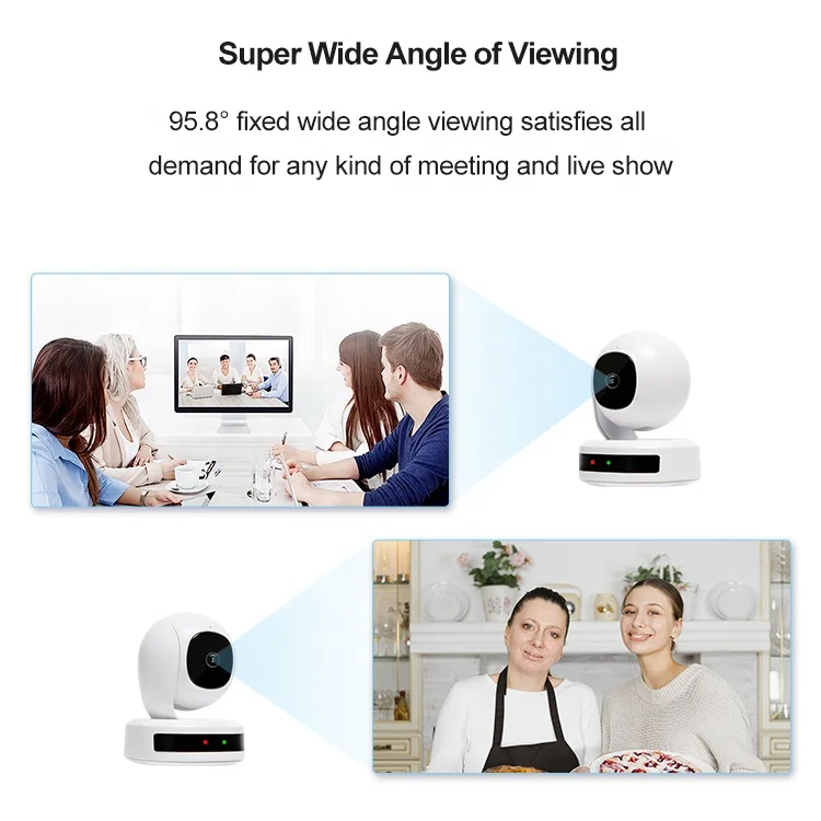 Mini Size PT Rotation Live Show Wide Angle USB Plug Play 2 Megapixel Meeting Video Conference Webcam Camera