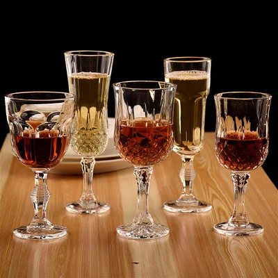 Wholesale Elegant  Wedding Drinking Glasses Cup Crystal Champagne Cups Glass Goblet Wine Glass