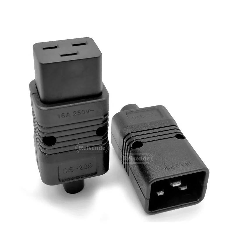 IEC320 C19 power plug PDU UPS Extension server 16A Male to Female Power Adapter connector Rated