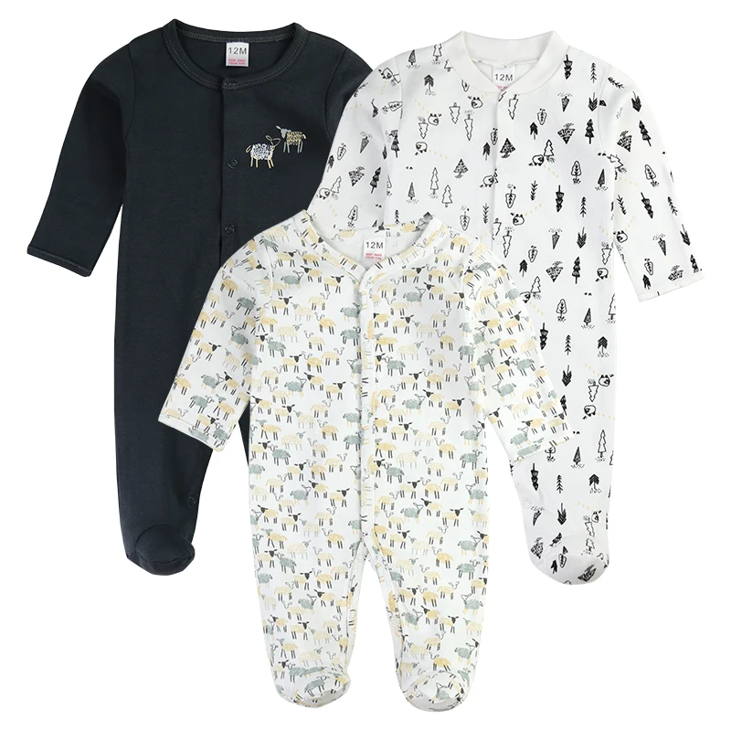 
newborn baby clothes baby summer full baby pajamas clothing with feet 