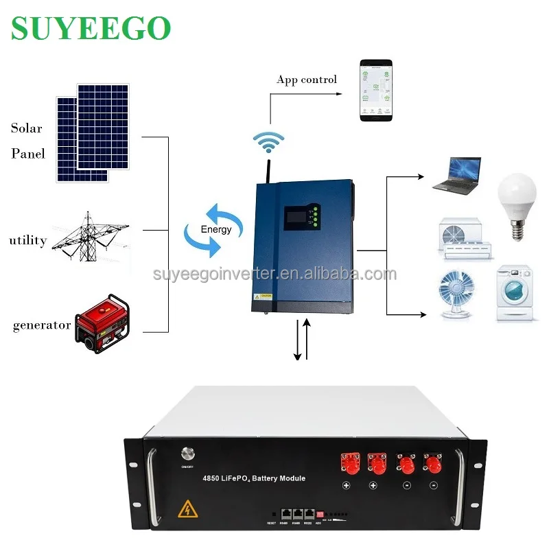 SUYEEGO 24V 48V 100Ah 200Ah Top Quality Rack-mounted Battery Packs Lifepo4 Lithium Battery For Home Appliance