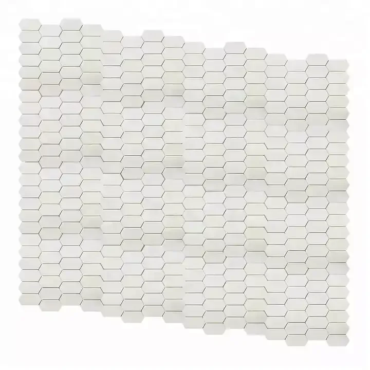 Top Sell Factory Price Danby White Long Hexagon Mosaic New Design Tile