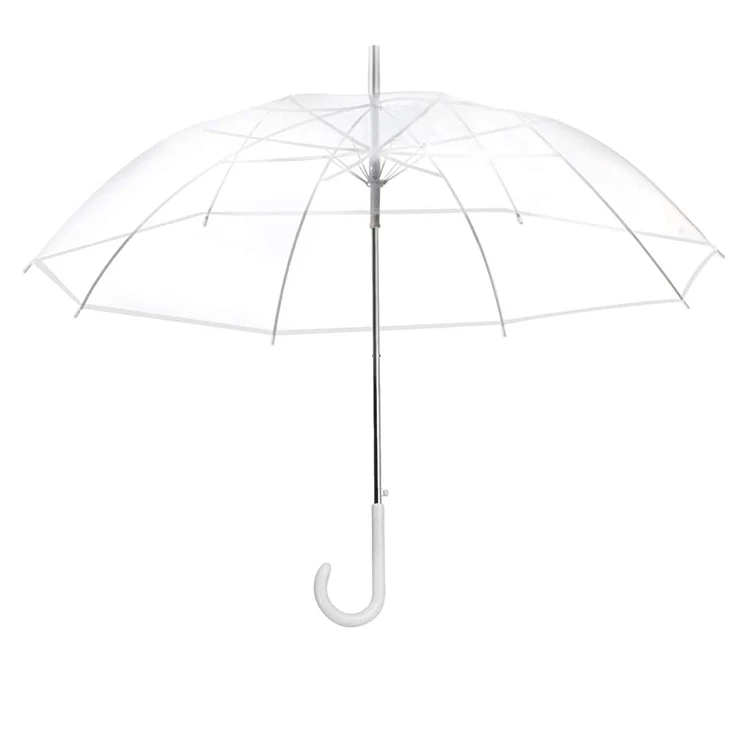 Прозрачный прозрачный зонт из ПВХ с логотипом на заказ