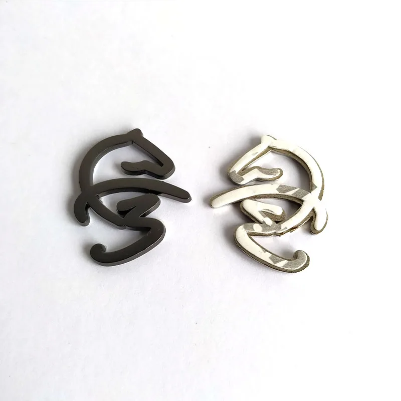 Silver/ UAE Dubai Fazza Hamdan F3 Logo Metal Badge Mobile Phone Sticker