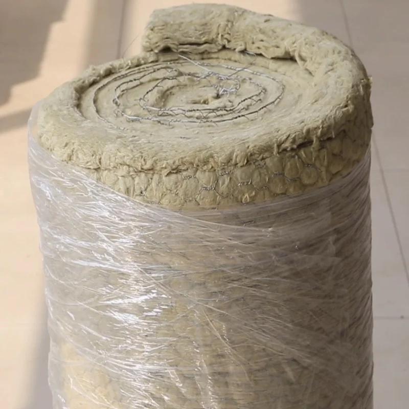 insulation mineral wool blanket felt rolls 50mm rock wool blanket with wire mesh