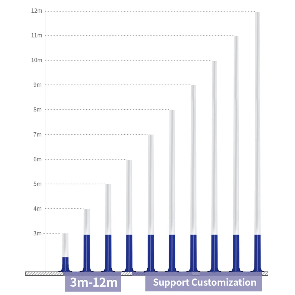 China Good manufacturer outdoor Anti-vibration and anti-wind street garden road flood lighting pole price//