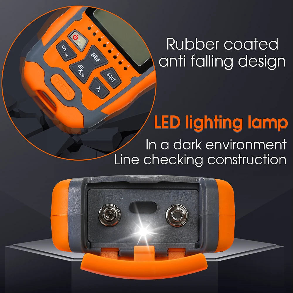 AUA-M70-30MW 1/10/15/50MW 4 in 1 Optical Power Meter Visual Fault Locator Network Cable Test Optical Fiber Tester VFL -70~+10dbm