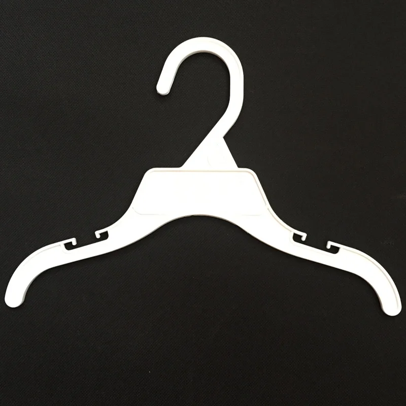 Baby trousers hanger white infant plastic clothes hangers with clips for children pants