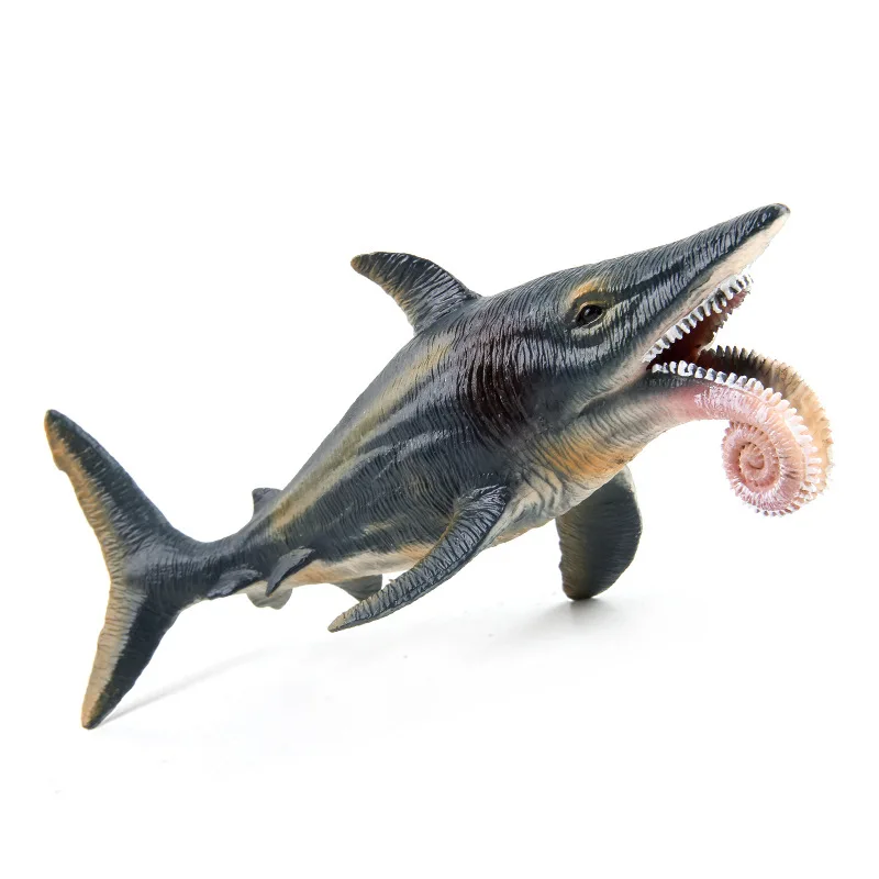 Morefun Solid PVC Simulation Sea Life Model Plastic Animal Toys Marine Figures Ocean Shark Toys Figurines Helicoprion Toys