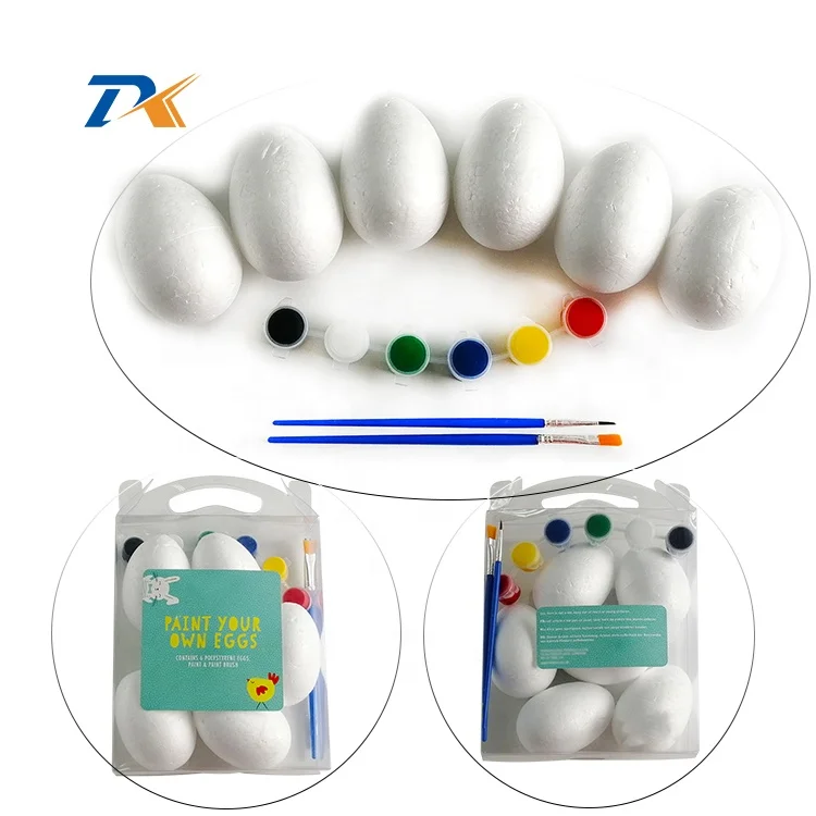 
Painting Crafts for Kids Coloring Your Own Easter polystyrene eggs with Painting for Easter Gifts and Decorations 