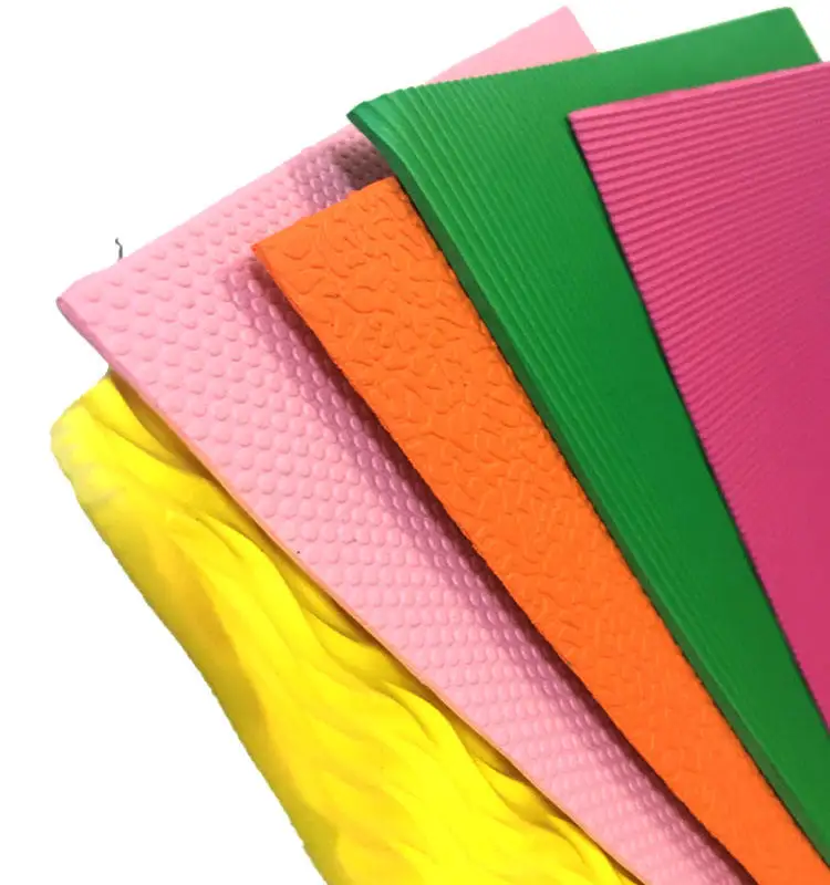 Various Sizes Color Rubber Goma Eva Foamy Embossed Eva Foam Sheet For Kids