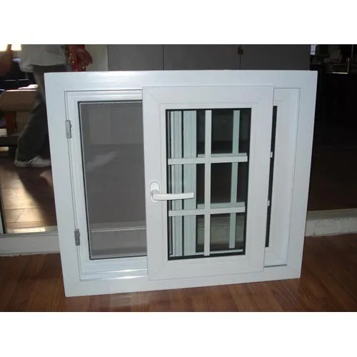 American Style Glass Sliding Door Conch Brand Profile Home Windows PVC / UPVC Sliding Windows