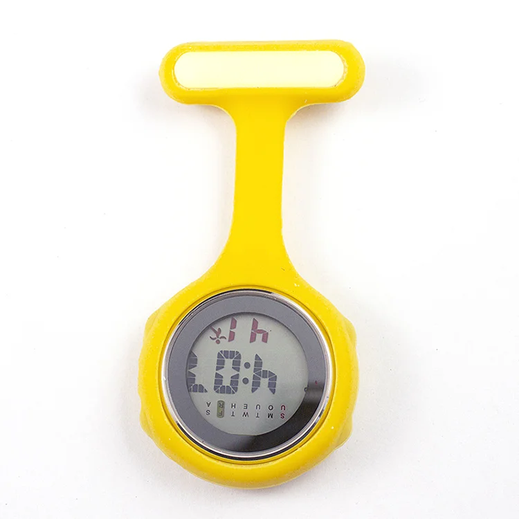 Reloj Enfermera алюминиевого сплава женские круглые часы Красочные молочной железы зажим для передней линзы в силиконовом