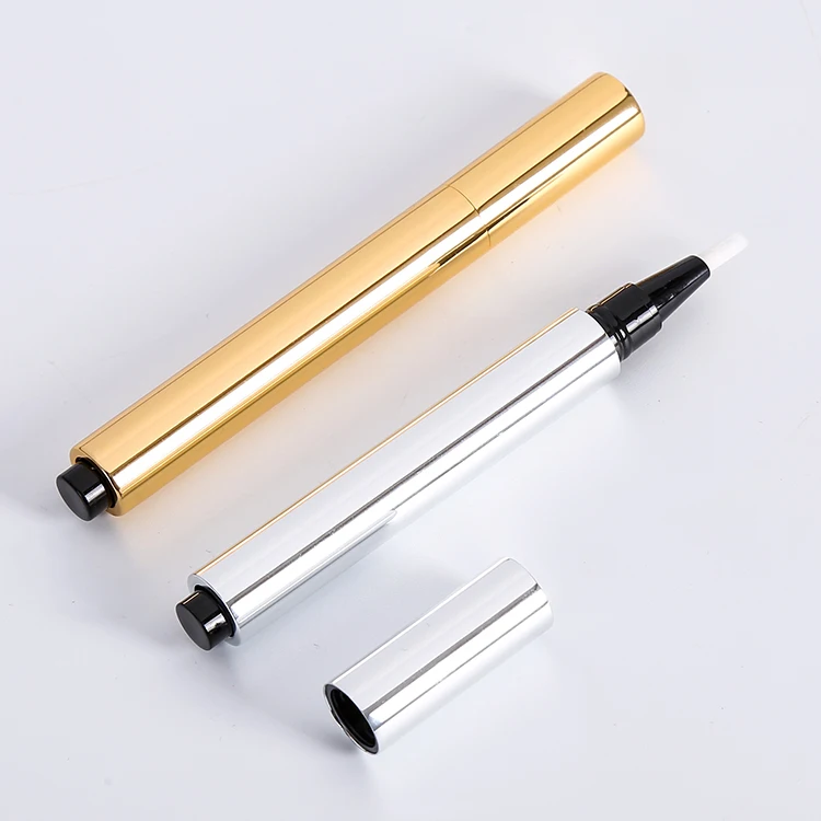 Wholesale 2.8ml Silver aluminum empty click lip oil cosmetic pen