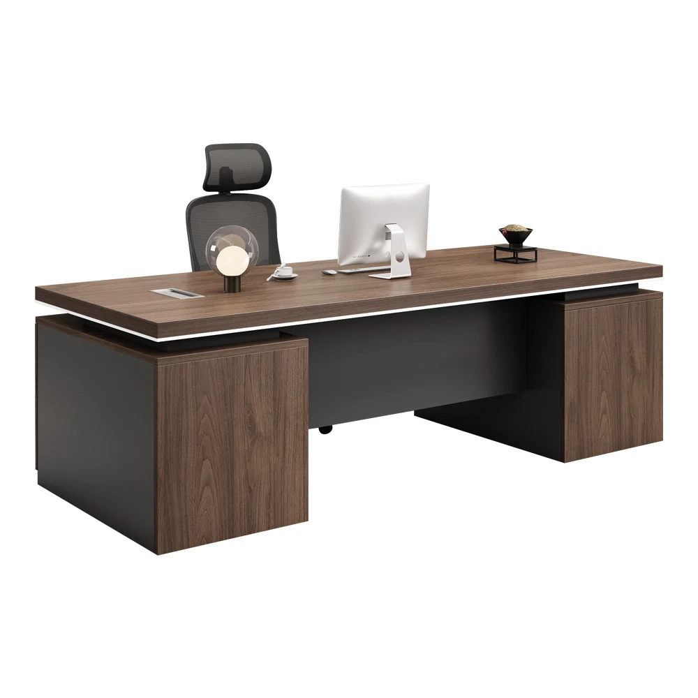 2024 дизайн современный роскошный офисный Электрический регулируемый стол деревянный большой размер для ноутбука сидячий