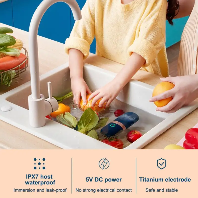Fruit And Vegetable Washing Machine Household Food Washer Purifier Non Ultrasonic Disinfect Food Purifier Washer