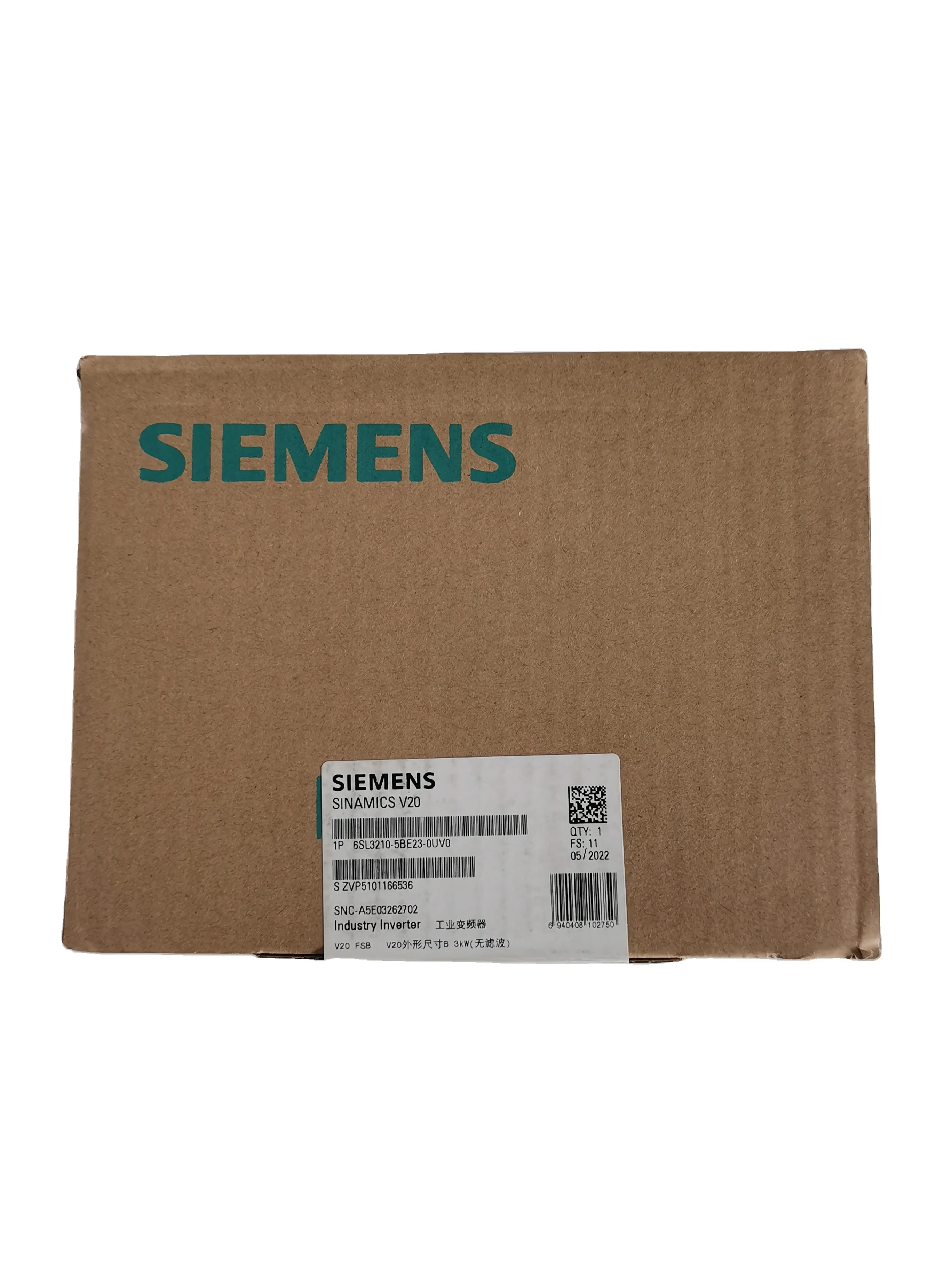 SIEMENS frequency transformer 6SL3210-5BE23-0UV0 in stock