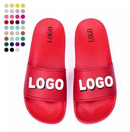 World-win Customize blank slide sandal,black pvc mens slide footwear sandal custom logo slide sandal men slipper