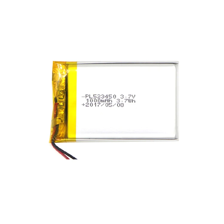 Customized lipo lithium battery li po 3.7v 7.4v 2s 500mah 600mah 700mah 1000mah 383450 303450 523450-2p pin polymer for gps