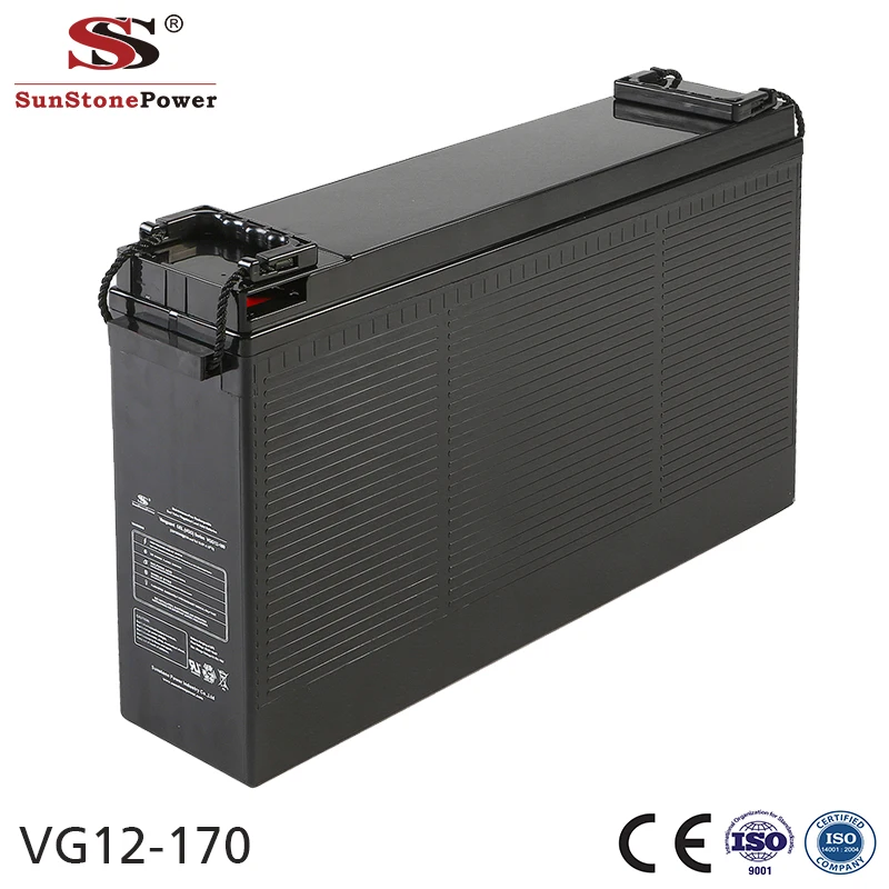 Sunstone Factory Price Front Terminal Battery AGM 12V 170AH For UPS Power Backup UL Approved Maintenance Free Storage Battery